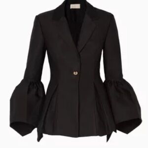 KEEPSAKE the Label Black Tailored Revolve Blazer Trumpet Sleeves Lined, Size XL